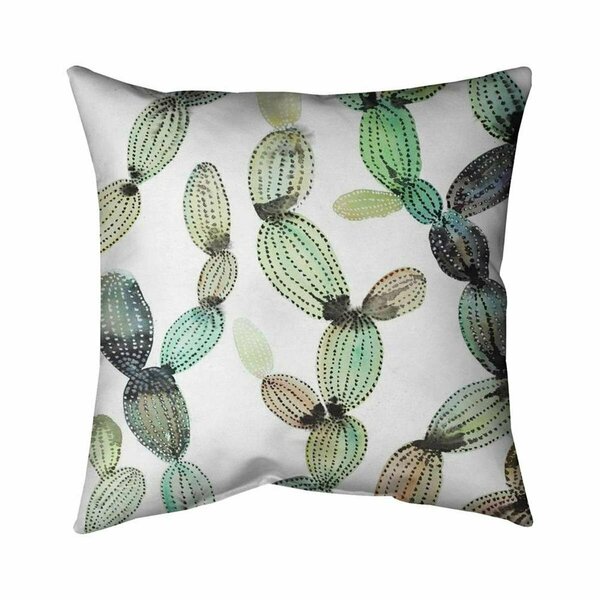 Begin Home Decor 26 x 26 in. Cactus Pattern-Double Sided Print Indoor Pillow 5541-2626-FL314